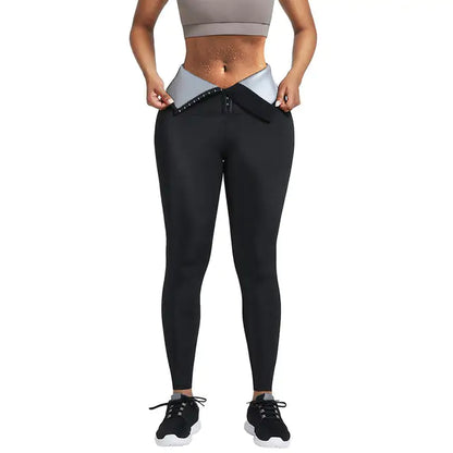 Sauna Sweat Shapewear Leggings Pants Boxing Workout Suit Waist Trainer Shaper Sweatsuit Exercise Fitness Gym Women