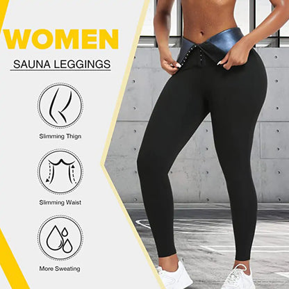 Sauna Sweat Shapewear Leggings Pants Boxing Workout Suit Waist Trainer Shaper Sweatsuit Exercise Fitness Gym Women