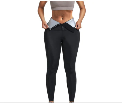 Sauna Sweat Shapewear Leggings Pants Boxing Workout Suit Waist Trainer Shaper Sweatsuit Exercise Fitness Gym Women